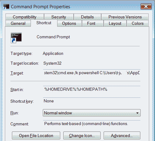 被替换的Command Prompt.lnk