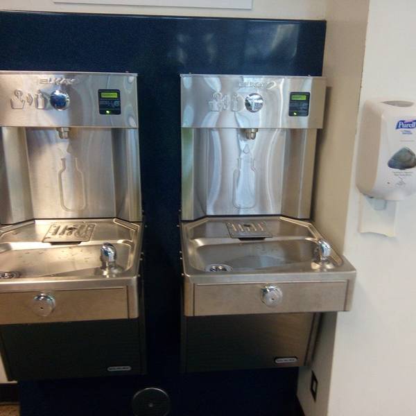 water fountain at UA Campus Rec