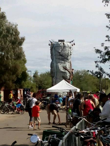 rock climbing at Cyclovia Tucson fall 2016