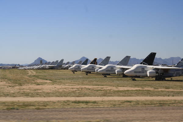 aircraft storage area in AMARG