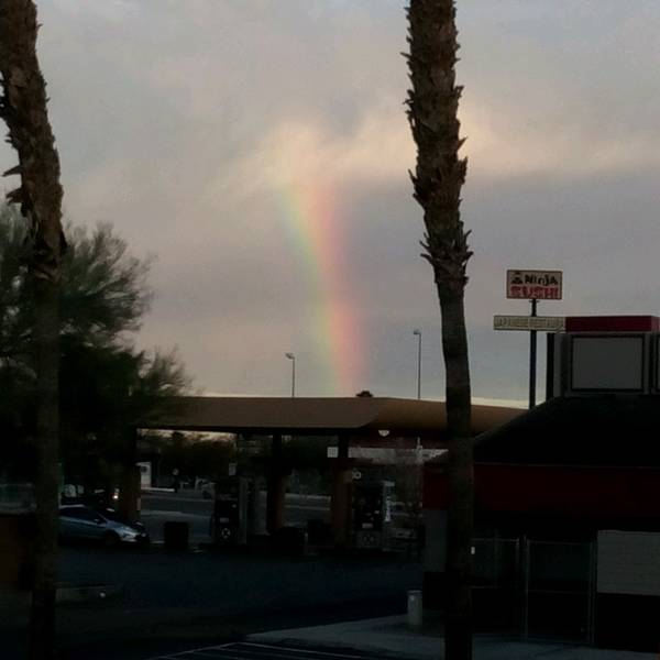 rainbow seen at Motel 6 Yuma East