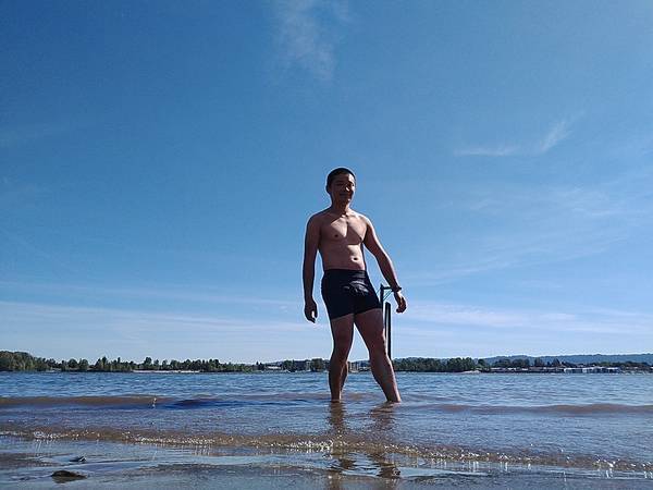 selfie at Surprise Beach in Vancouver, WA