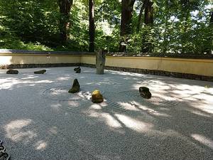 Portland Japanese Garden - sand and stone garden