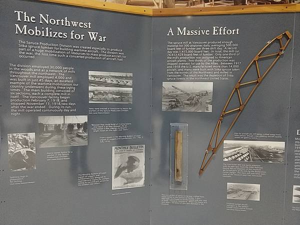 The Northwest Mobilizes for War display at Pearson Air Museum