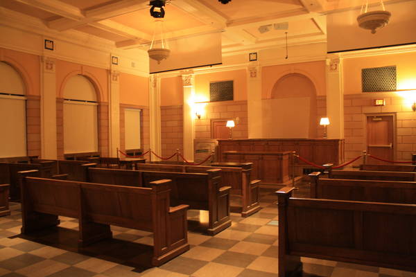 courtroom in Mob Museum, 2013-12-18