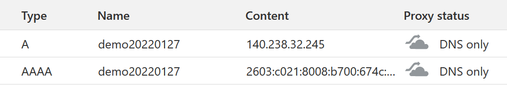 DNS record