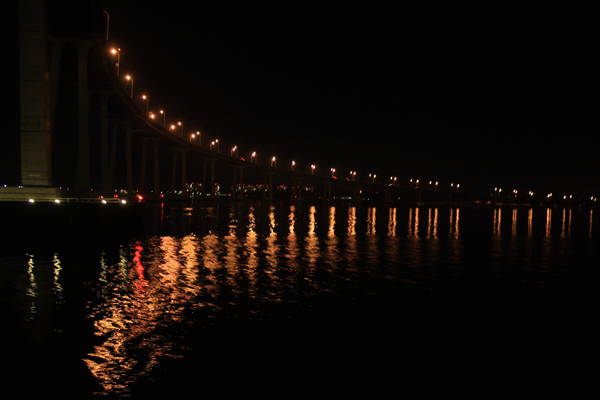 Coronado Bridge, night view, 2013-11-10