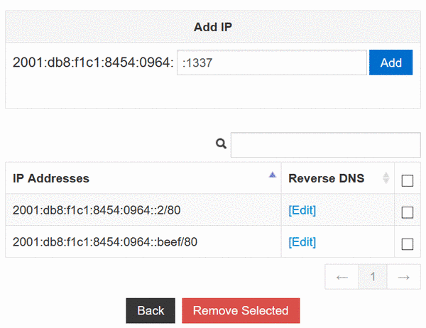 IPv6 Subnet management in SolusVM