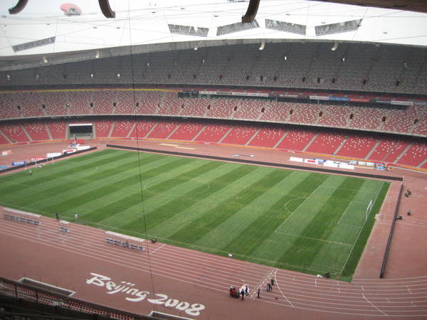 国家体育场内部球场、跑道、看台 interior of National Stadium 2010-08-07