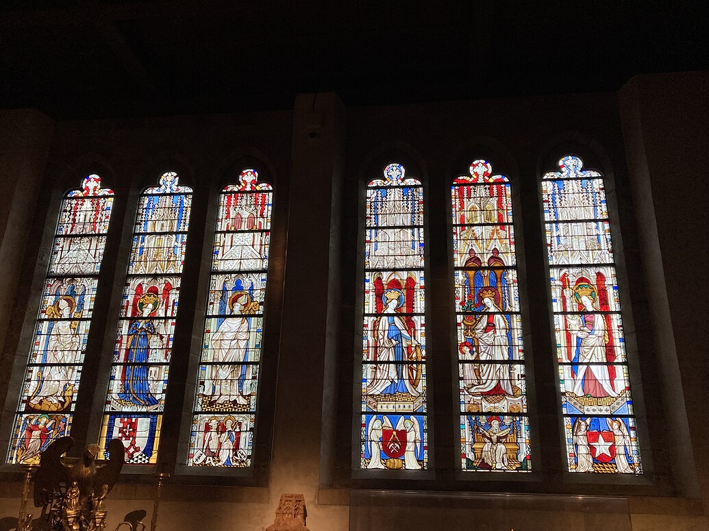 stained glass in The Met Cloisters