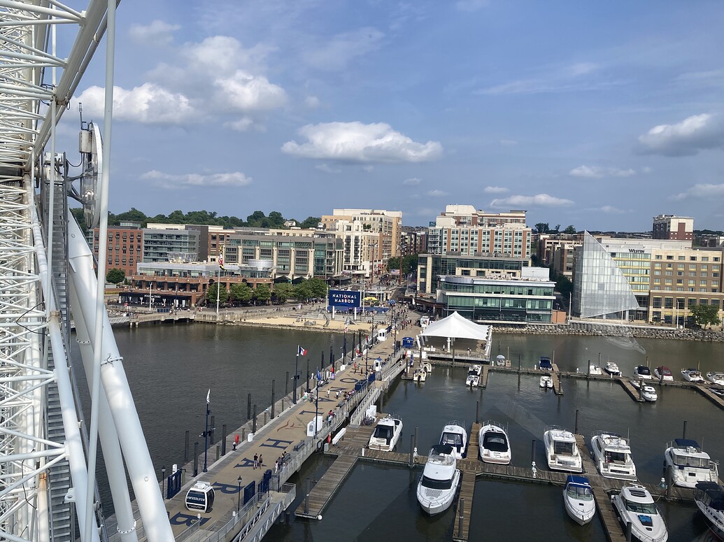 view atop ferris wheel