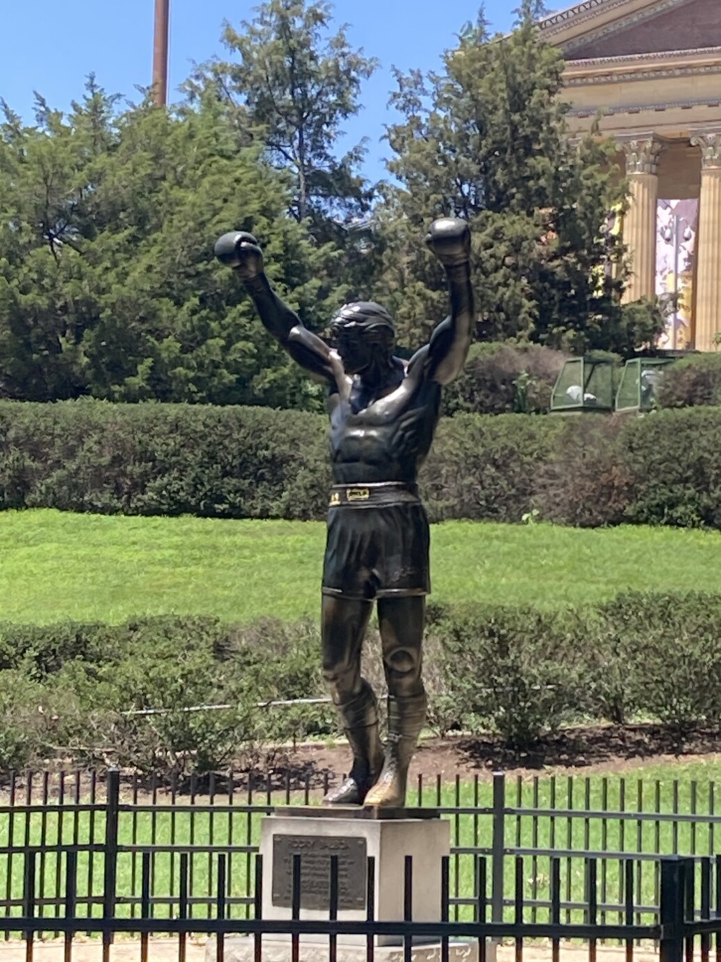 Rocky statue