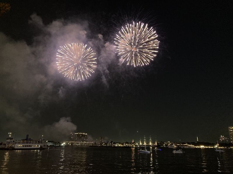 July 4th fireworks in Camden NJ