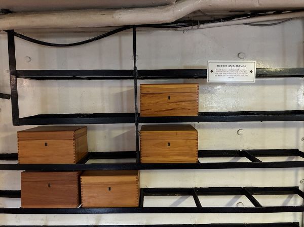 ditty box racks on Olympia